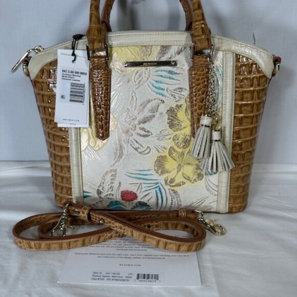 NWT BRAHMIN MULTI FLORA MEDIUM DUXBURY FLORAL PRINT PURSE/SHOULDER BAG/SATCHEL - Picture 1 of 10